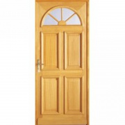 Porte bois semi-vitr